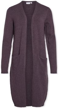 Kabáty Vila  Noos Ril Long Cardigan - Plum Perfect
