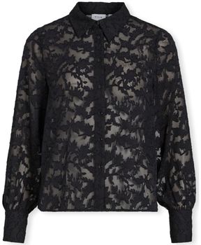 Blúzka Vila  Noos Flema New Shirt L/S - Black