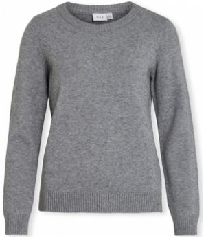 Svetre Vila  Noos Ril O-Neck L/S - Medium Grey