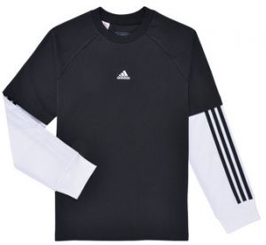 Tričká s dlhým rukávom adidas  Street Jam 2-in-1 Long Sleeve Long-Sleeve Top