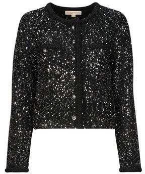 Vesty bez rukávov/Cardigany MICHAEL Michael Kors  SEQUIN PKT SNAP JKT