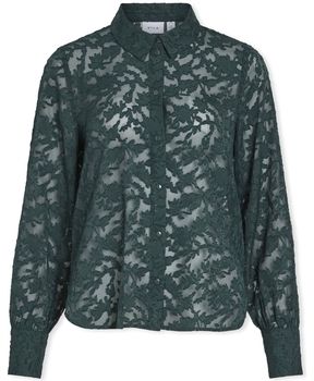 Blúzka Vila  Noos Flema New Shirt LS - Scarab