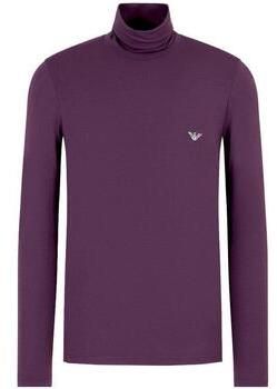 Mikiny Emporio Armani  Lounge Turtle Roll Neck Sweater Blackberry