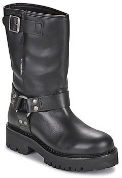 Polokozačky Tommy Jeans  TJW URBAN BIKER BOOT LEATHER