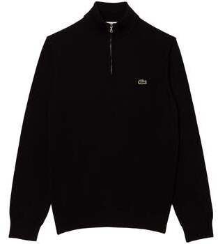 Mikiny Lacoste  Quarter Zip Knit Sweater Black