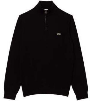 Mikiny Lacoste  Quarter Zip Knit Sweater Black