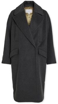 Kabáty Vila  Hallee Jacket L/S - Dark Grey Melange