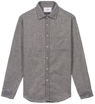 Košele s dlhým rukávom Portuguese Flannel  Teca Shirt - Light Grey