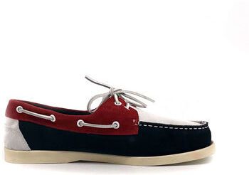 Námornícke mokasíny Duca Di Morrone  Santiago - Suede Red/Blue