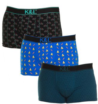 Boxerky Kisses&Love  KLB4-3010-BIKESPIZZACLOCKS