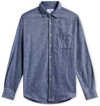Košele s dlhým rukávom Portuguese Flannel  Teca Shirt - Indigo