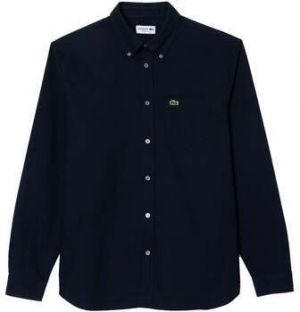 Košele s dlhým rukávom Lacoste  Regular Fit Oxford Shirt Navy Blue