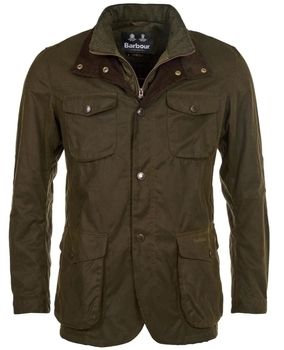 Kabáty Barbour  Ogston Waxed Cotton Jacket - Olive