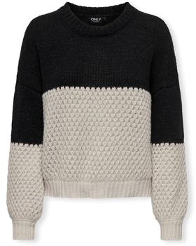 Svetre Only  Rose Life Knit - Black/Pumice