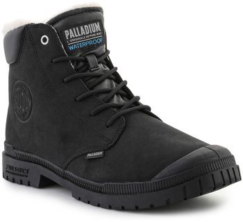 Polokozačky Palladium  sp20 Cuff Leather Waterproof WL 79067-008-M Black