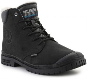 Polokozačky Palladium  sp20 Cuff Leather Waterproof WL 79067-008-M Black