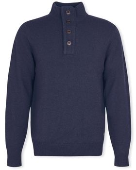 Svetre Barbour  Patch Half Zip Knit - Navy