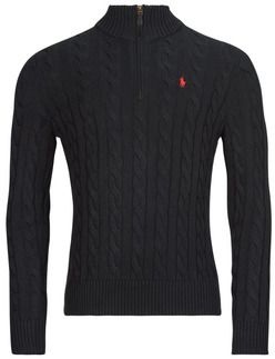 Svetre Polo Ralph Lauren  PULL DEMI ZIP EN MAILL TORSADEE