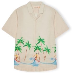 Košele s dlhým rukávom Rvlt Revolution  Cuban 3104 Shirt - Off White