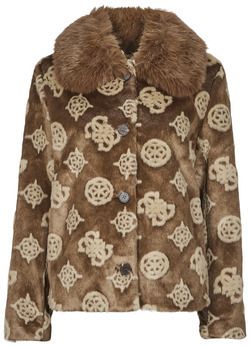 Kabáty Guess  KARINE FUR LOGO JKT