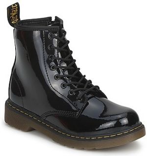 Polokozačky Dr. Martens  JR BLACK PATENT LAMPER