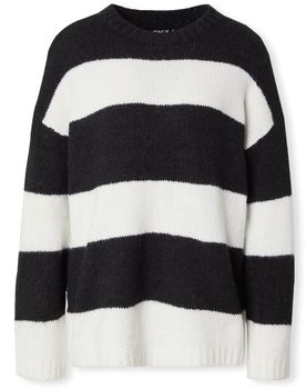 Svetre Only  Filone Life Knit - Black/Cloud Dancer
