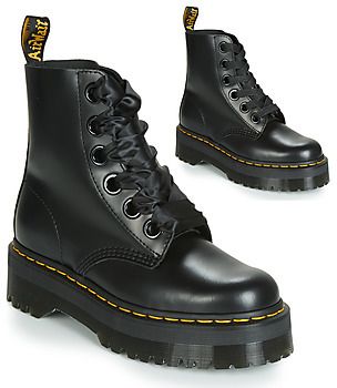 Polokozačky Dr. Martens  MOLLY BLACK BUTTERO