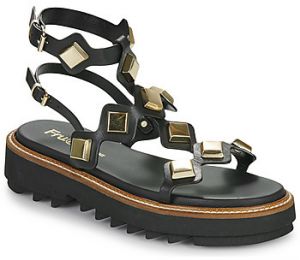 Sandále Fru.it  8715-100-HELGA-NERO-TEXANO-NEGRO