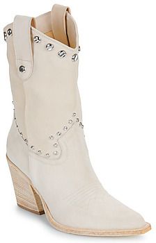 Polokozačky Fru.it  8570-944-CUOIO-GREZZO-VELOUR-AVORIO