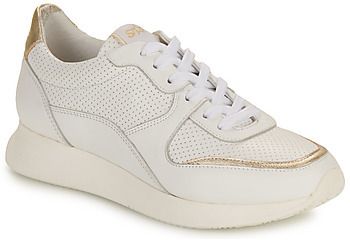 Nízke tenisky Myma  7715MY02-CUIR-BLANC-LAMINATO-PLATINE-CUIR-BLANC-PERFO