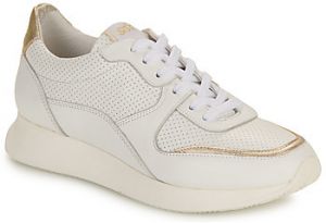 Nízke tenisky Myma  7715MY02-CUIR-BLANC-LAMINATO-PLATINE-CUIR-BLANC-PERFO