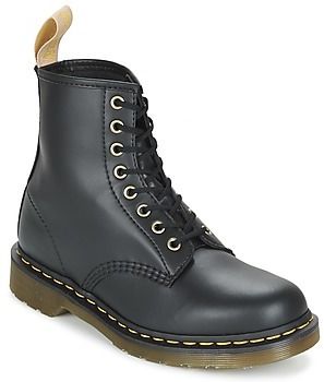 Polokozačky Dr. Martens  VEGAN 1460 BLACK FELIX RUB OFF