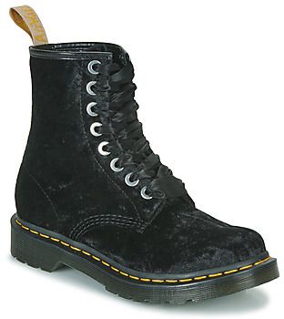 Polokozačky Dr. Martens  VEGAN 1460 BLACK VELVET