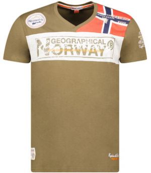 Tričká s krátkym rukávom Geographical Norway  SX1130HGN-Kaki