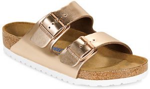 Šľapky BIRKENSTOCK  Arizona SFB LENA Metallic Copper