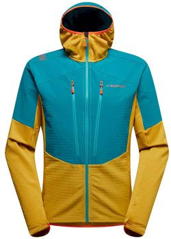 Flísové mikiny La Sportiva  Session Tech Hoody M L70 732733 Savana/Everglade