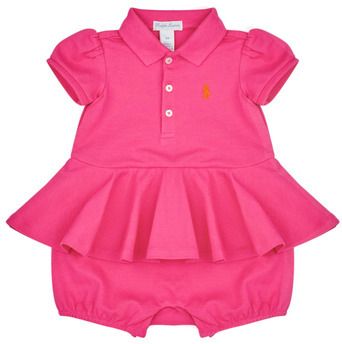Krátke šaty Polo Ralph Lauren  SS PEPLUM BU-ONE PIECE-SHORTALL