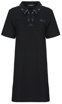 Krátke šaty Karl Lagerfeld  BOUCLE MIX POLO DRESS