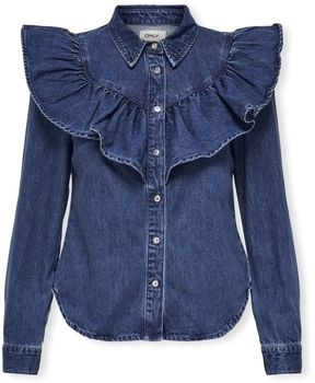 Blúzka Only  Noos Indigo Shirt - Dark Blue Denim