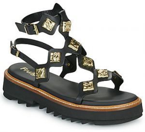 Sandále Fru.it  9169-100-HELGA-NERO-TEXANO-NERO