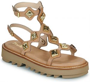 Sandále Fru.it  9169-100-HELGA-TAUPE-TEXANO-LEGNO