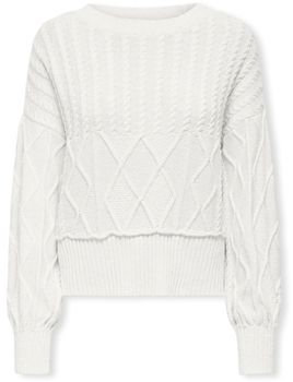 Svetre Only  Katia Life Loose Cable Knit - Cloud Dancer
