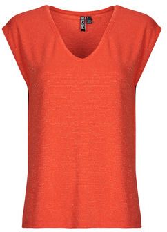 Tričká s krátkym rukávom Pieces  PCBILLO TEE LUREX STRIPES