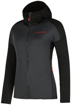 Flísové mikiny La Sportiva  Upendo Hoody W M33 900322 Carbon/Cherry Tomato