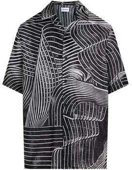 Košele s dlhým rukávom Calvin Klein Jeans  All Over Printed Beach Shirt Palm Leaves Aop