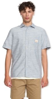Košele s dlhým rukávom Rvlt Revolution  RLVT REVOLUTION Short Sleeved Loose Shirt 3180 - Blue