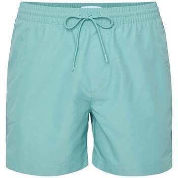 Plavky Calvin Klein Jeans  Tape Logo Swim Shorts Saltwater Aqua