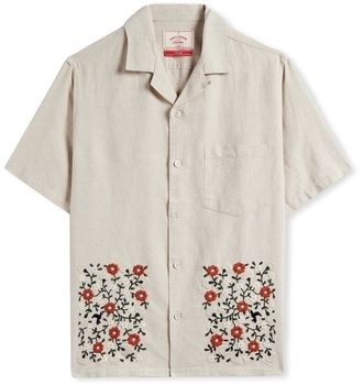 Košele s dlhým rukávom Portuguese Flannel  Colibri Shirt - Off White