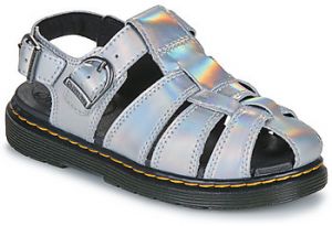 Sandále Dr. Martens  Caarys J Silver Lazer Reflective Metallic
