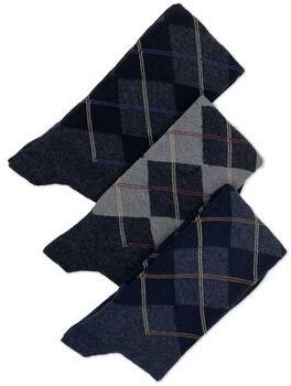 Ponožky Duca Di Morrone  Padova Diamond Pattern - Tripack Light Gray